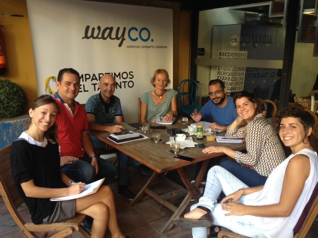 Reunión en un coworking