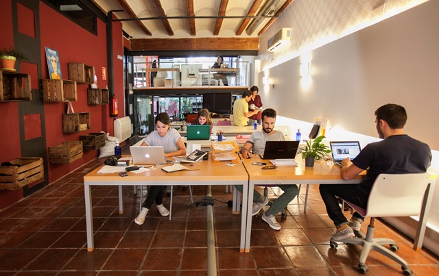 Espacio compartido en un coworking