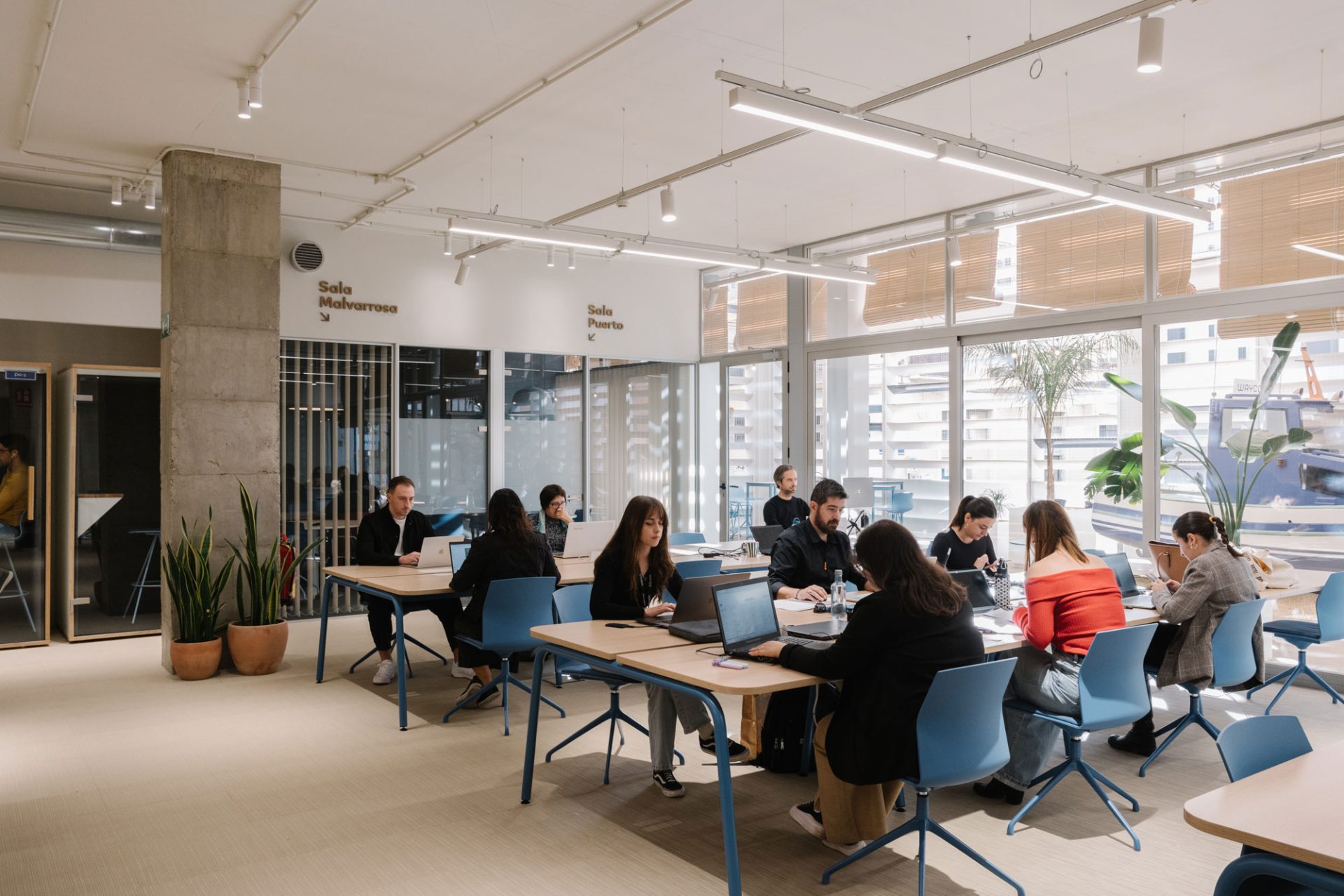 Open-plan workspace at Wayco Cabanyal